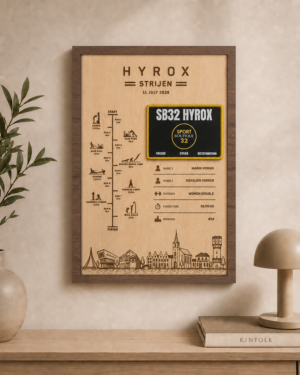 Finisher Display Strijen - Double - Skyline - Verticaal
