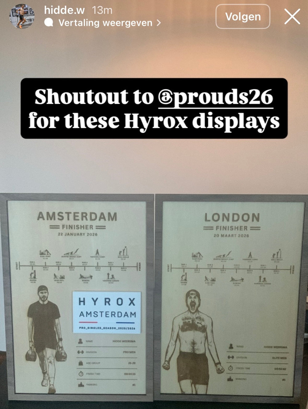 Display gemaakt voor Hidde Weersma