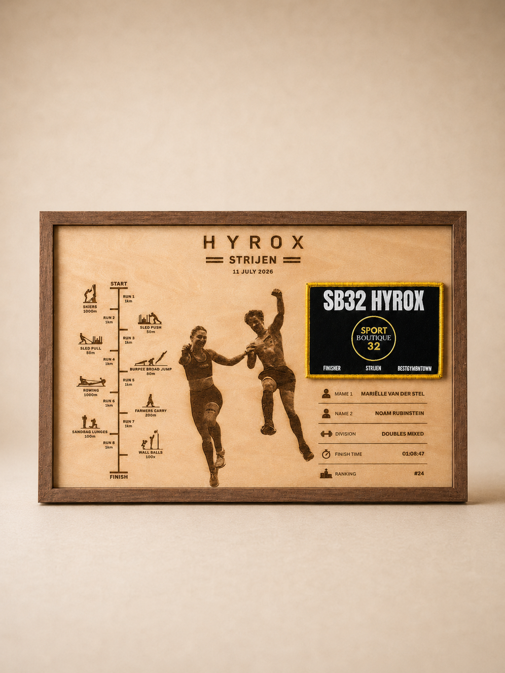 Finisher Display Strijen - Double - Foto - Horizontaal