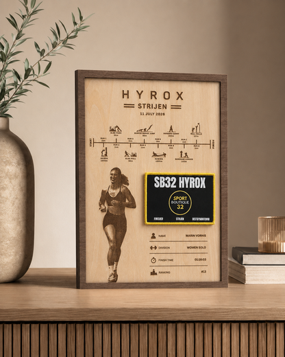 Gepersonaliseerd Finisher Display Strijen met eigen Foto Verticaal