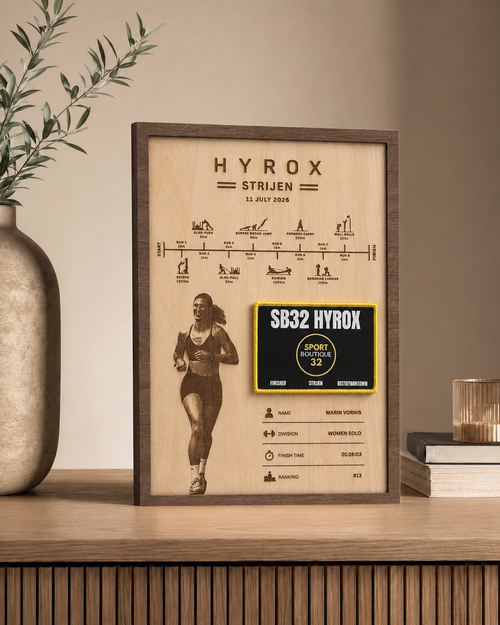 Gepersonaliseerd Finisher Display Strijen met eigen Foto Verticaal