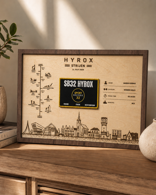 Gepersonaliseerd Finisher Display Strijen met Skyline Horizontaal