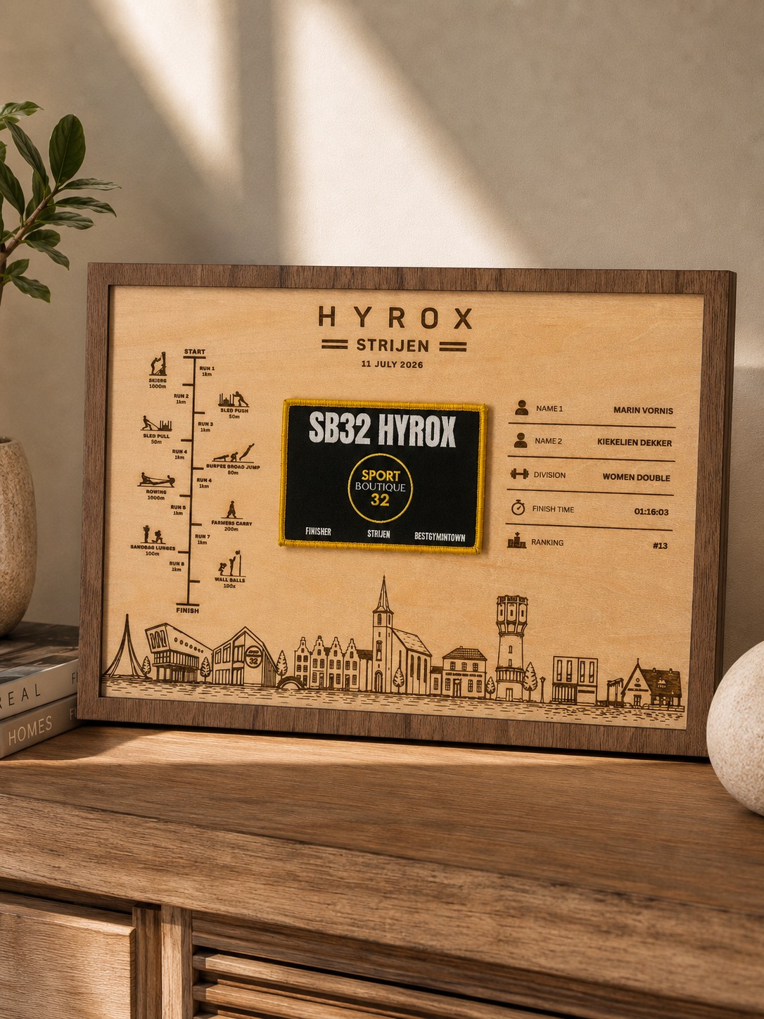 Finisher Display Strijen - Double - Skyline - Horizontaal