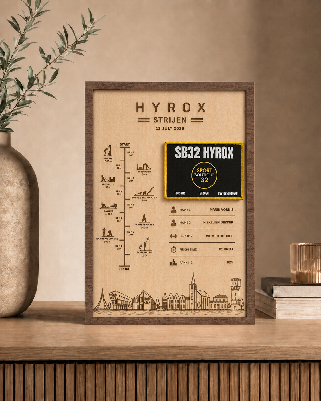 Finisher Display Strijen - Double - Skyline - Verticaal